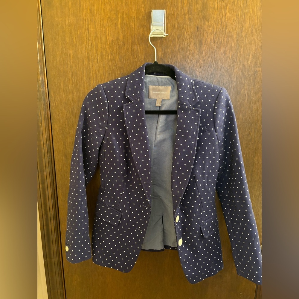 Banana Republic polka dot blazer